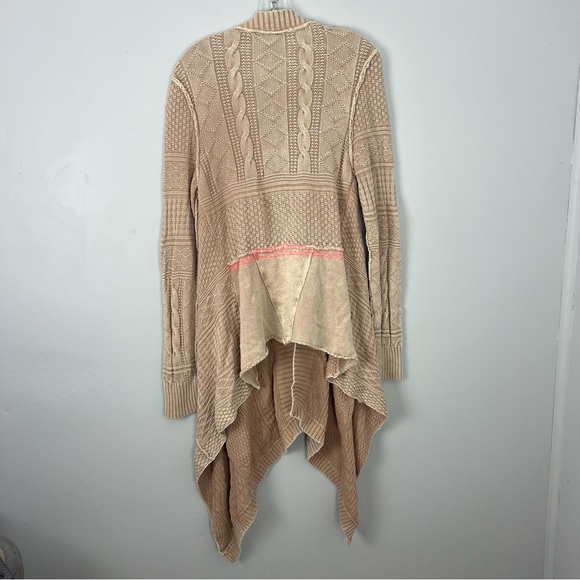 Free People All Washed Out Asymmetrical Knit Cardigan Sweater - Picture 5 of 8